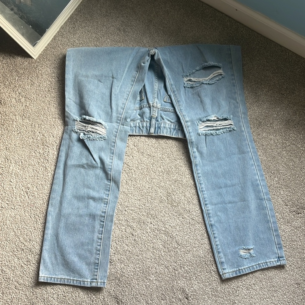 Light Blue Ripped Jeans - Picture 2 of 3